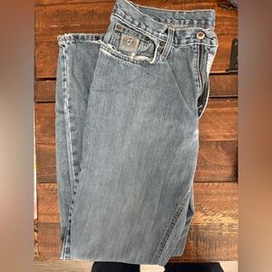 Cinch Blue Denim Jeans with Zipper